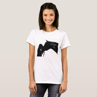 T-shirt Amour d'une chemise équestre de cheval de vie