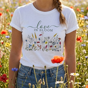 T-shirt Amour en Fleur Prairie de Fleurs Sauvages Réceptio