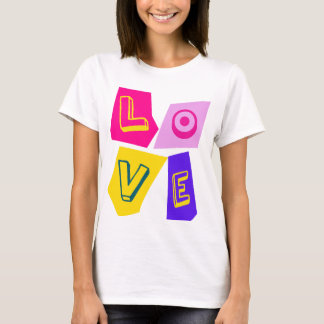 T-shirt "AMOUR" en lettres-blocs