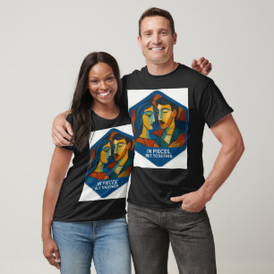 T-shirt amour ensemble, art de l'amour cubiste