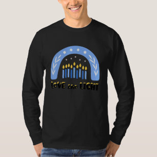 T-shirt Amour Et Arc-En-Ciel Léger Hanoukka Juif Chanukah