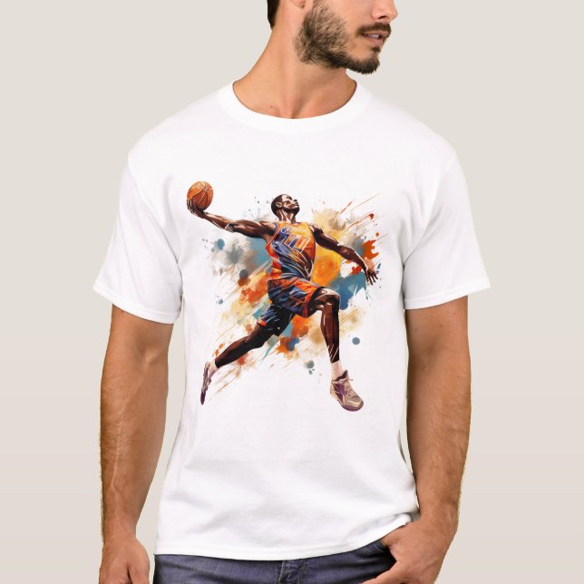 T-shirt Amour Et Basket-Ball - Design 2 (Devant)