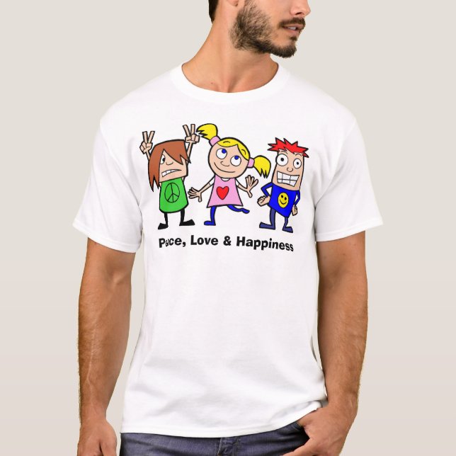 T-shirt Amour et bonheur de paix (Devant)