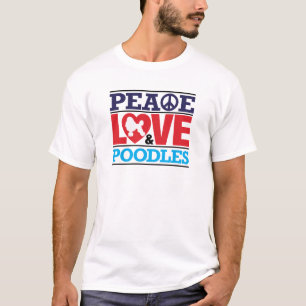 T-shirt Amour et caniches de paix
