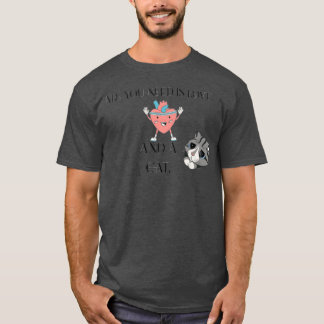 T-shirt amour et chat rétro