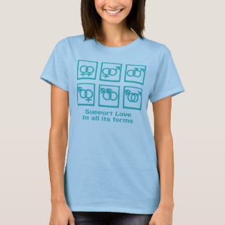T-shirt Amour et genre de soutien
