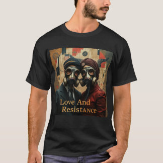 T-shirt AMOUR ET RÉSISTANCE Graphique américano-punjabi