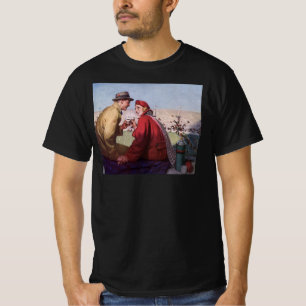 T-shirt Amour et romance vintage, couple à un match de foo