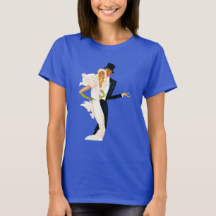 T-shirt Amour et romance vintage, couple de mariage modern