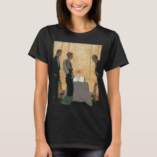 T-shirt Amour et romance vintage, dîner élégant de couple