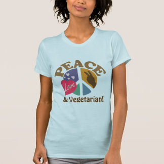 T-shirt Amour et végétarien de paix