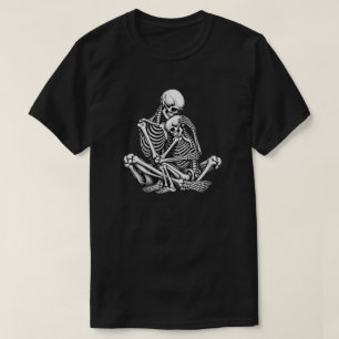 T-shirt Amour Éternel embrassant un Couple de Squelettes G