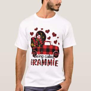 T-shirt Amour Être appelé Grammie Red Truck Gnome Valentin
