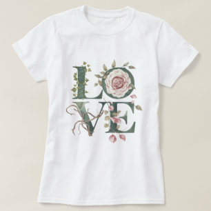 T-shirt Amour floral