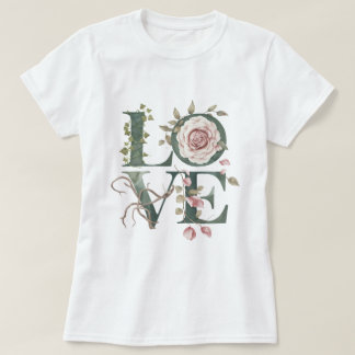 T-shirt Amour floral