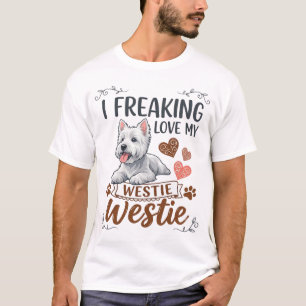 T-shirt Amour fou pour les cœurs et les pattes de chien We