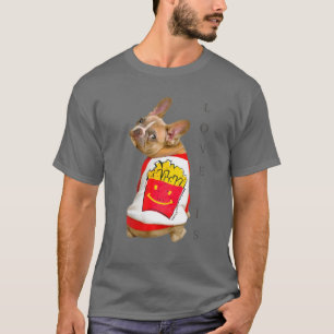 T-shirt Amour French Bulldog Frenchie Maman Papa Chien Chi