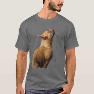 T-shirt Amour French Bulldog Frenchie Maman Papa Chien Chi