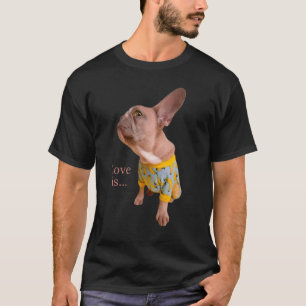 T-shirt Amour French Bulldog Frenchie Maman Papa Chien Chi