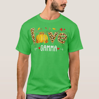T-shirt Amour Gamma Empreinte de léopard Citrouille Hallow