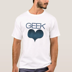 T-shirt Amour geek (Coeur) Tee Homme clair, Bleu foncé