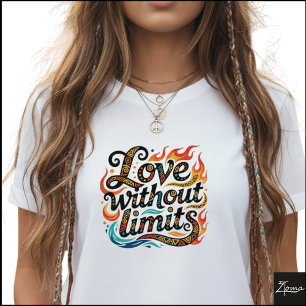 T-shirt Amour Géométrique Tribal Sans Limites Flammes