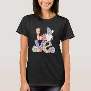 T-shirt Amour Gnome Bunny Pastel Printemps Chasse Oeufs Ra