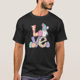 T-shirt Amour Gnome Bunny Pastel Printemps Chasse Oeufs Ra