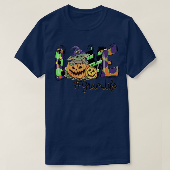 T-shirt Amour Gram vie Citrouille Halloween  (Design devant)