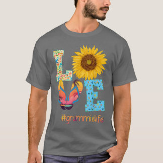 T-shirt AMOUR Grammie Vie Flip Flops Tournesol Moth été