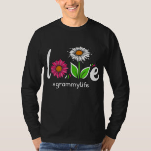 T-shirt Amour Grammy Vie Florale Grand-mère mignonne C