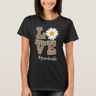 T-shirt Amour Grand-mère Vie Leopard Daisy Fleur - Mères D