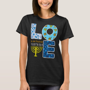 T-shirt Amour Hanukkiah Menorah Juif Hanoukka Chanukah Men