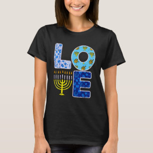 T-shirt Amour Hanukkiah Menorah Juif Hanoukka Chanukah Men