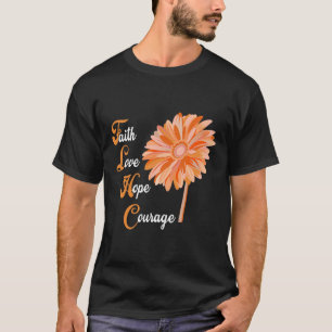 T-shirt Amour Hope Courage Aml Sensibilisation à la leucém