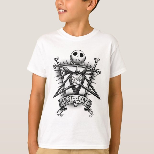 T-shirt Amour inadapté | Jack Skellington (Devant)