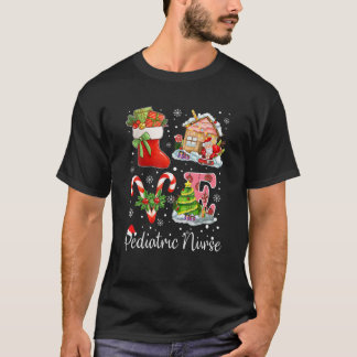 T-shirt Amour Infirmière pédiatrique Noël Infirmière Snowf