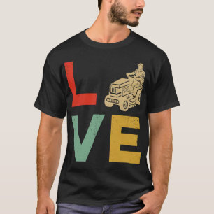 T-shirt Amour Jardin de tondeuse de pelouse amusant Droit