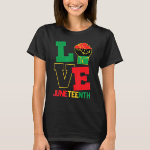 T-shirt Amour Juneteeth Fierté Histoire noire Fière Afro A