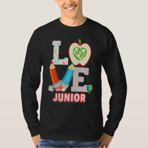 T-shirt Amour Junior Enfant Élève Enseignantant Retour À L