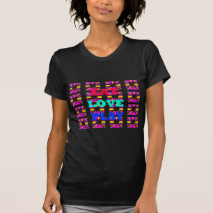 T-shirt Amour Manger Jouer Colorful Pop Art Coeur Inspirat