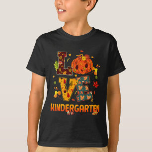 T-shirt Amour Maternelle Enseignant Cadeau Automne Et Auto