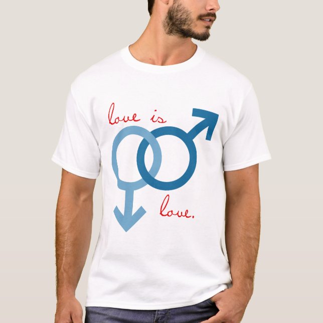 T-shirt Amour même sexe (mâle) (Devant)