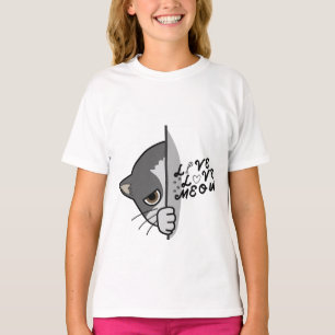 T-shirt amour miow design amoureux des chats #catlover #ca