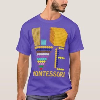 T-shirt Amour Montessori Enseignant Éducation Retour À L'É