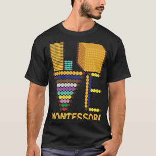 T-shirt Amour Montessori Enseignant Éducation Retour À L'É