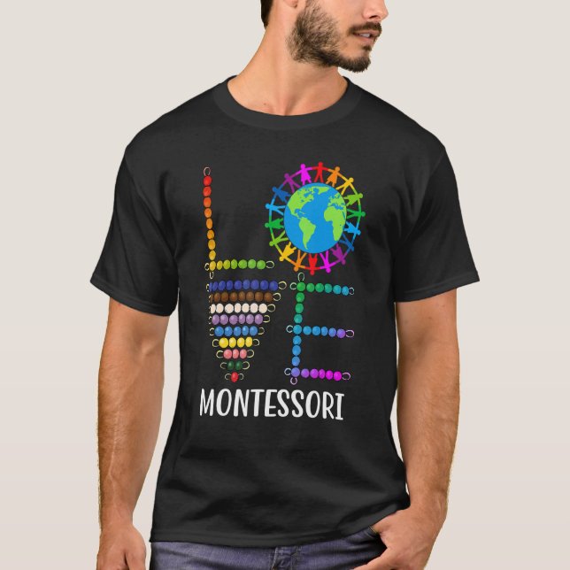 T-shirt Amour Montessori Enseignant Montessori Éducation R (Devant)