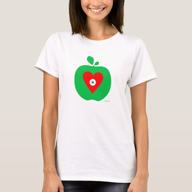T-shirt Amour New York Apple d'oeil (Devant)