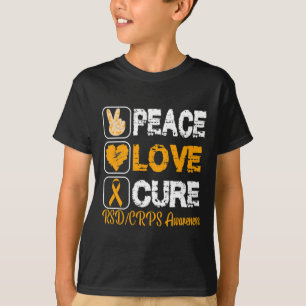 T-shirt Amour Paix Cure Rsd Crps Sensibilisation