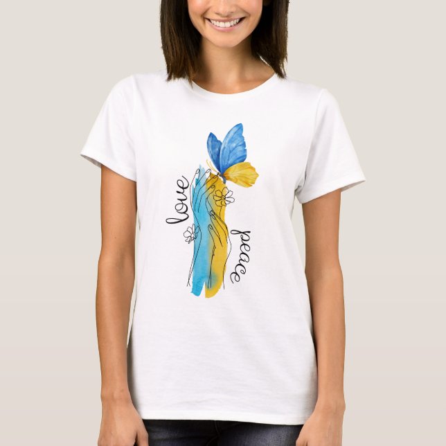 T-shirt Amour, Paix Ukraine (Devant)